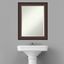 Walnut Rectangular Beveled Wall Mirror with Polystyrene Frame