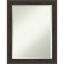 Rustic Greywash 28" x 22" Beveled Polystyrene Vanity Mirror