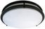 Zaire 18" Bronze Flushmount LED Ceiling Light with Acrylic Shade