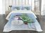 Blue Microfiber Queen Quilted Bedspread Set with Snowman Design