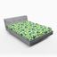 Full Size Green Clover Microfiber Fitted Sheet