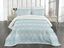 White and Sky Blue Quilted King Bedspread Set