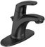 Matte Black Single-Handle Bathroom Faucet with Lever Handle