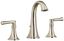 Brushed Nickel Widespread Bathroom Faucet with Lever Handles