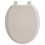 Bone Polypropylene Slow-Close Round Toilet Seat