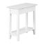 Heritage White Flip Top End Table with Built-In Charging Station