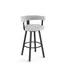 Urban Swivel Counter Stool in Grey White and Black Metal