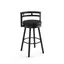 Black Faux Leather Swivel Counter Stool with Metal Frame