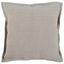 Amy Natural Beige 22-Inch Linen Square Throw Pillow