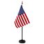 Patriotic Mini American Flag with Black Pole and Base