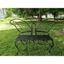 Antique Black Metal Butterfly Garden Bench