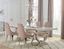 Antoine 5-Piece Light Pink Velvet Dining Set