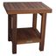 18" Teak Wood Spa Shower Bench with Shelf