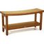 Compact Elegance Teak Spa Shower Bench with Shelf, 18"x36"