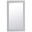 Gray Rectangular Wood Bathroom Vanity Mirror 18 x 32 Inch