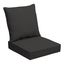 Ink Charcoal Black Recycled Fabric Outdoor Cushion Set