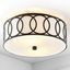 Eloise 12.25" Linen Drum Flush Mount in Oil Rubbed Bronze