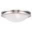 Modern Brushed Nickel 3-Light LED Bowl Flush Mount with White Alabaster Glass