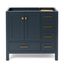 Midnight Blue 36" Freestanding Solid Wood Vanity Cabinet