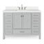 Cambridge 49" Gray Painted Freestanding Single Vanity with Quartz Top