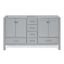 Cambridge 60" Gray Double Freestanding Vanity Cabinet