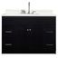 Hamlet 49" Black Wood Vanity with White Quartz Top