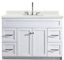 White 49" Freestanding Single Basin Vanity with Quartz Top