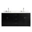 Hamlet 73" Black Wood Double Vanity with Quartz Top