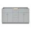 Hamlet 60" Gray Double Freestanding Vanity Cabinet with Nickel Hardware