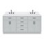 Hepburn 72" Gray Hardwood Double Basin Freestanding Vanity