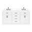 Hepburn 72" White Freestanding Double Basin Vanity Set