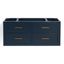 Midnight Blue 42" Single Wall-Mount Vanity with Brass Handles