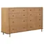 Arini Light Brown Mid-Century 8-Drawer Dresser with Felt Lined Drawer