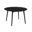 Scandinavian Modern 48" Black Wood Round Dining Table