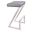 Contemporary Gray Leatherette 26" Backless Counter Stool