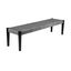 Gray Eucalyptus Wood Outdoor Accent Bench with Graduated Legs