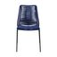 Clip 22" Blue Steel and Rope Armless Side Chairs - Set of 2