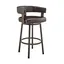 Java Brown 30" Swivel Bar Stool with Chocolate Faux Leather