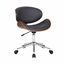 Gray Faux Leather and Chrome Swivel Office Chair