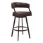 Dione 26" Brown Faux Leather Swivel Counter Stool