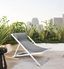 Gray Aluminum Contemporary Chaise Lounge Chair