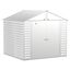 Arrow 8x8 Light Gray Galvanized Steel Storage Shed