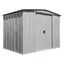 Arrow 8' x 6' Flute Grey Steel Storage Shed