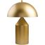 Elder Gold Metal Cylinder Table Lamp with White Shade