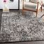 Black and White Synthetic Flat Woven Area Rug, 5'3" x 7'3"