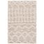 Beige Moroccan Shag Area Rug with High-Low Texture