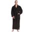 Charcoal S-M Ankle Length Shawl Collar Fleece Bathrobe