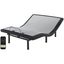 King Adjustable Gray Metal Frame Bed with USB Ports