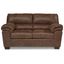 Traditional 69'' Brown Faux Leather Loveseat with Pillow-top Arms
