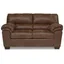 Traditional 69'' Brown Faux Leather Loveseat with Pillow-top Arms